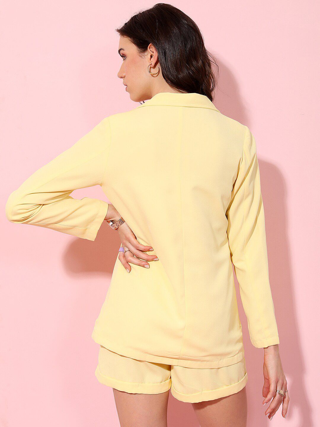 Tokyo Talkies Single-Breasted Blazer With Matching Belted Shorts