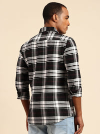 Being Human Slim Fit Opaque Pure Cotton Checked Casual Shirt