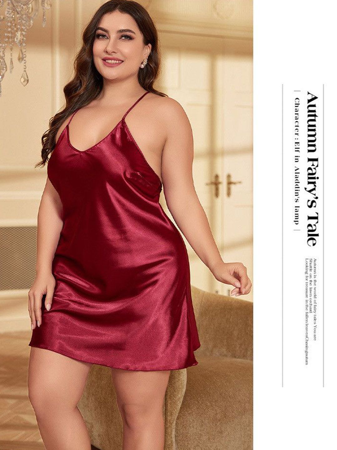DressBerry Shoulder Straps Sleeveless Nightdress