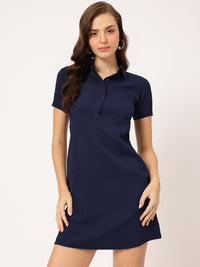 DressBerry Elevated Glam Textured Mini T-shirt Dress