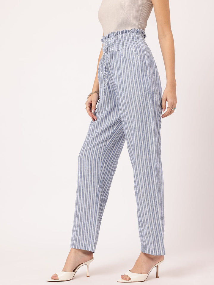 DressBerry Women Laid-Back Luxe Striped Trousers