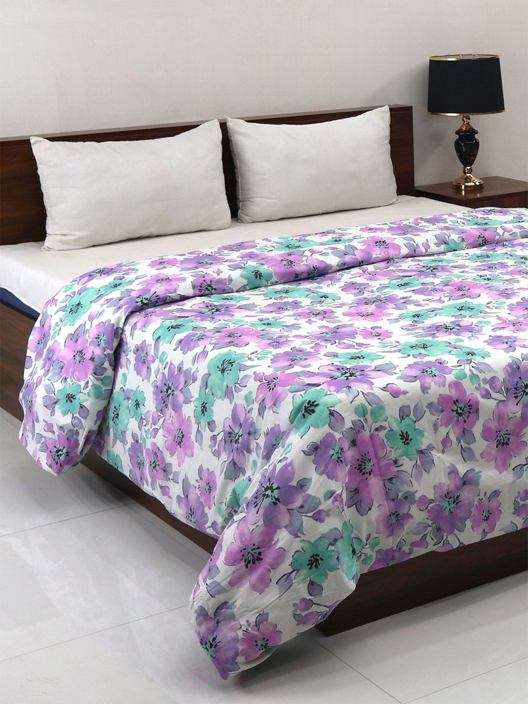 Bombay Dyeing Allure 144 TC 100% Cotton Pink Double King Duvet Cover