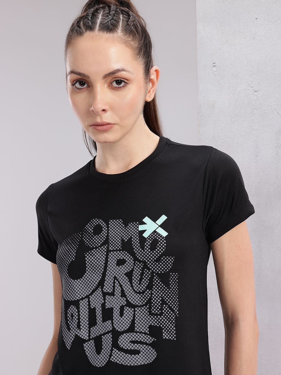 HRX by Hrithik Roshan Couple Collection Typography Printed Rapid-Dry Running T-shirt