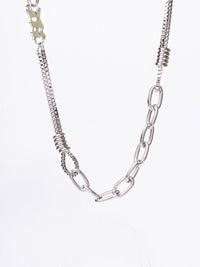 SALTY Men Silver-Plated Stainless Steel Necklace