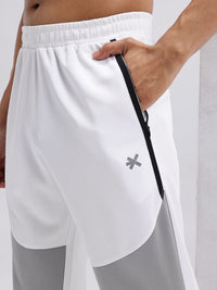 HRX by Hrithik Roshan Men Colourblocked Mid-Rise Rapid-Dry Running Track Pants
