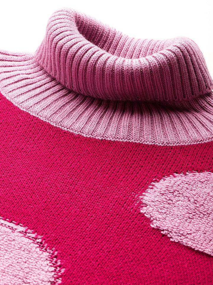 DressBerry Turtle Neck Self-Designed Pullover