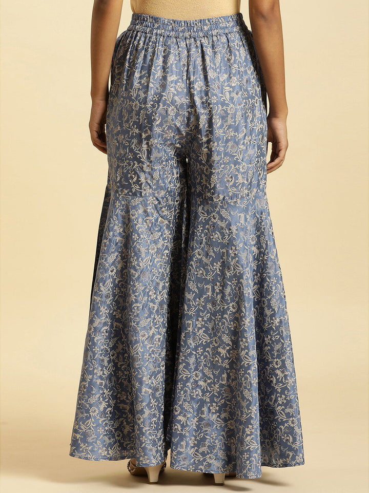 W Women Floral Printed Flared Ethnic Palazzos