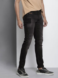 The Indian Garage Co Men Slim Fit Light Fade Stretchable Jeans