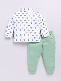 Moms Love Boys Boys Dicetak Baju Kapas Murni dengan Joggers