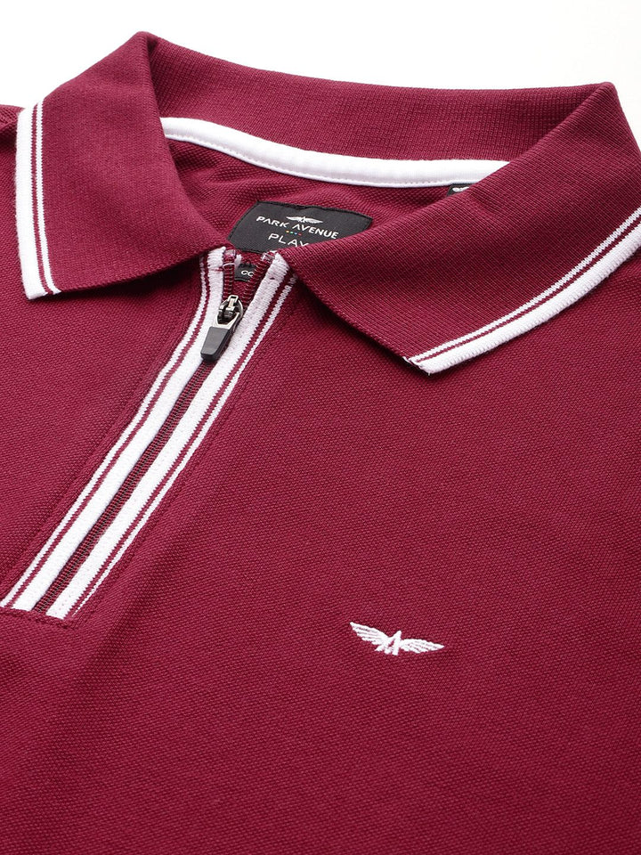 Park Avenue Men Polo Collar Slim Fit T-shirt