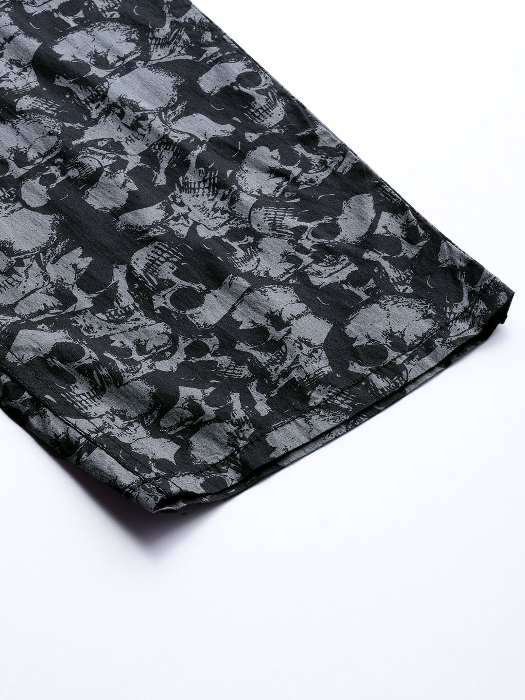 The Indian Garage Co Men Black & Grey Printed Lounge Pants