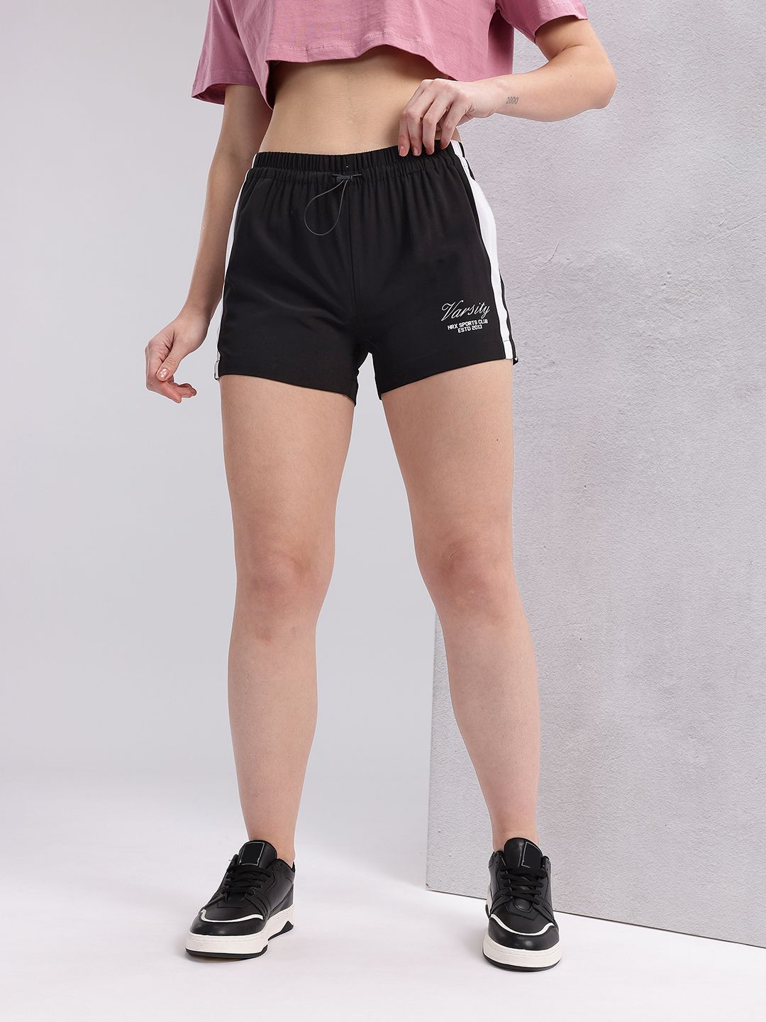 HRX by Hrithik Roshan Women Side Striped Shorts