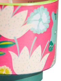 Chumbak Blue & Pink Small Ceramic White Lily Scented Jar Candle