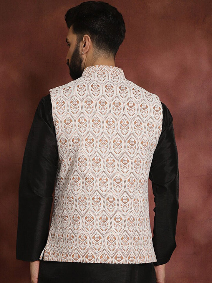 Jaket Nehru Kolar Mandarin Bersulam Warna Pic Anouk