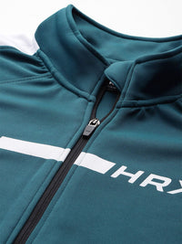 HRX by Hrithik Roshan Brand Logo Printed Rapid-Dry Running Zip-Up Tracksuit