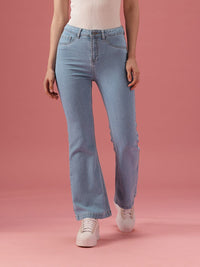 DressBerry Women Bootcut High-Rise Light Fade Stretchable Jeans
