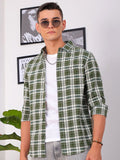 The Indian Garage Co Men Slim Fit Tartan Checks Opaque Checked Casual Shirt