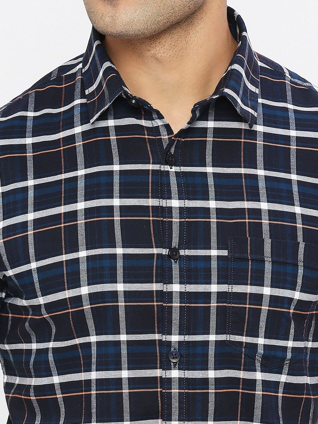 SPYKAR Classic Slim Fit Checked Cotton Casual Shirt