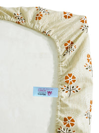 Myntra Elegant Homes Yellow Floral 400 TC Single Bedsheet with 1 Pillow Covers