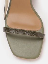DressBerry Women Geometric Textured Block Heels