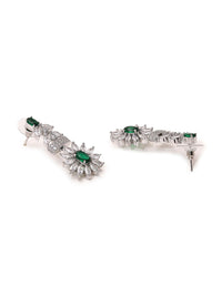 Priyaasi Silver-Plated AD Stone-Studded Jewellery Set