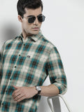 The Indian Garage Co Men Green Classic Checked Casual Shirt