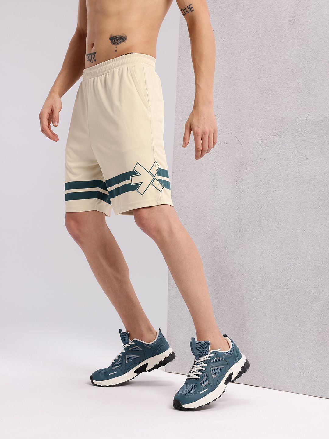 HRX by Hrithik Roshan Men Striped Training Shorts