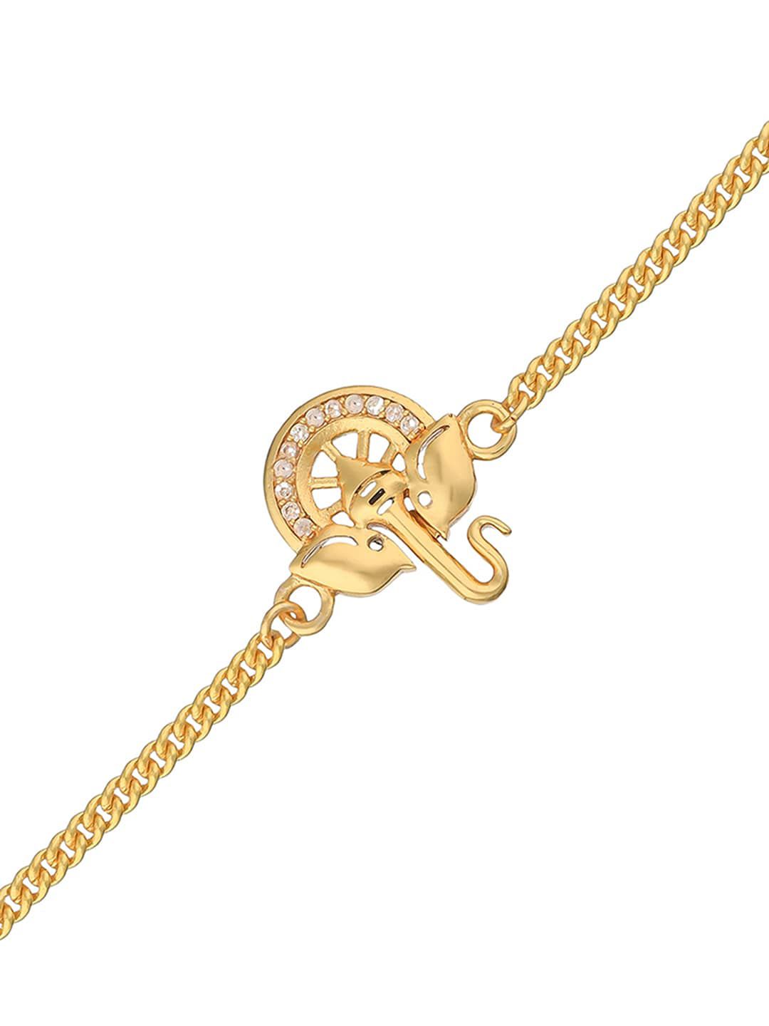 Voylla Gold-Toned Bracelet Style Rakhi