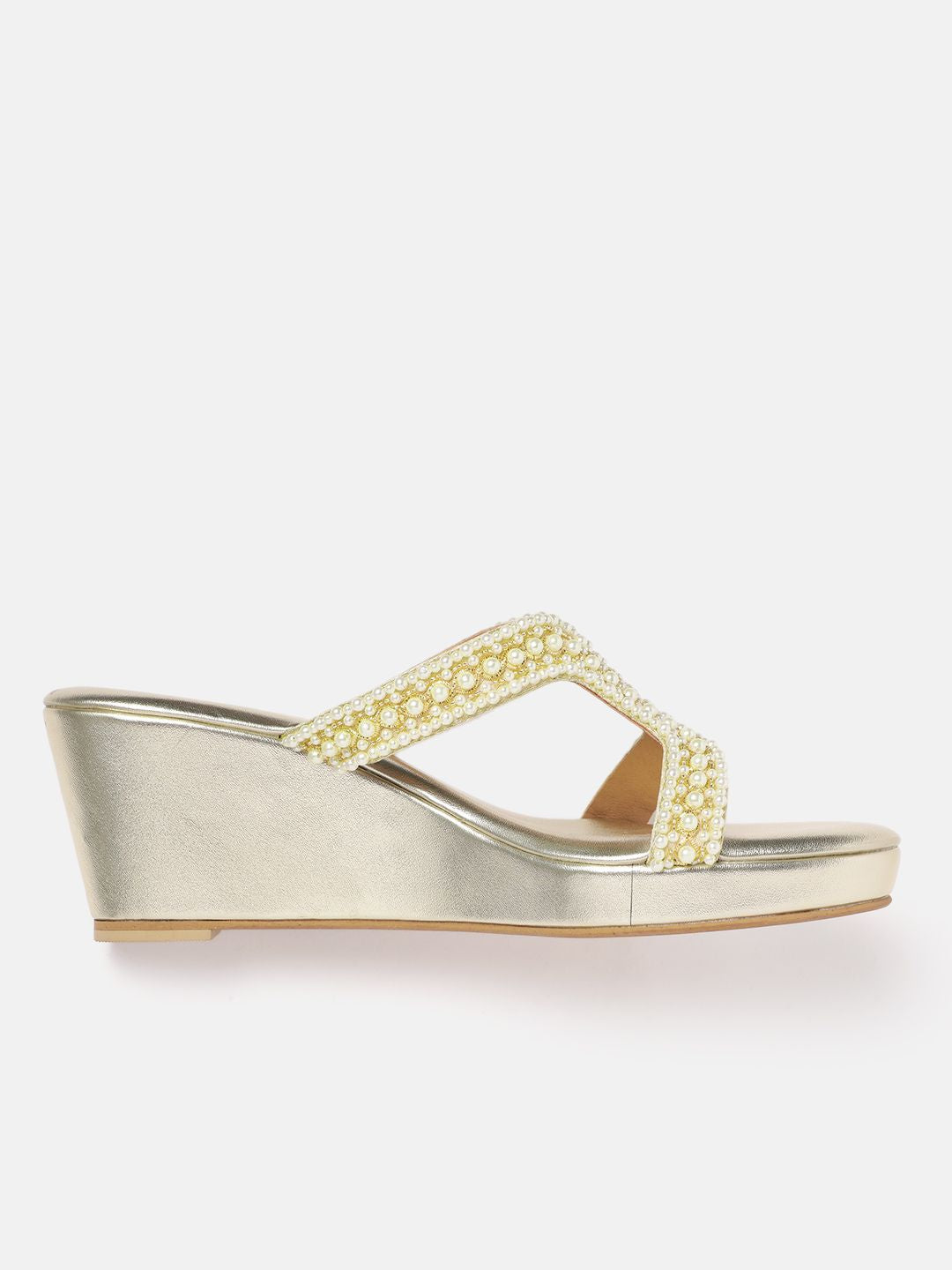 House of Pataudi Ethnic Embellished Wedge Heels