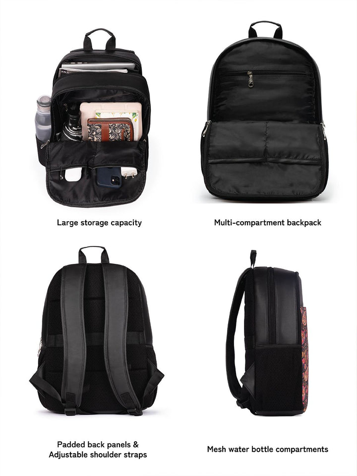 ZOUK Printed Backpack With Compression Straps