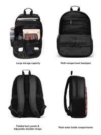 ZOUK Printed Backpack With Compression Straps