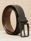 Teakwood Leathers Men Textured Leather Reversible Belt