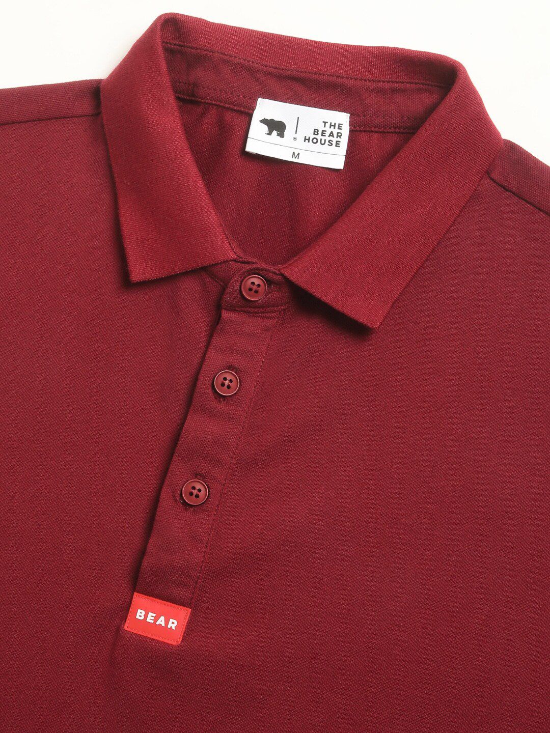 THE BEAR HOUSE Polo Collar Short Sleeves Slim Fit T-shirt