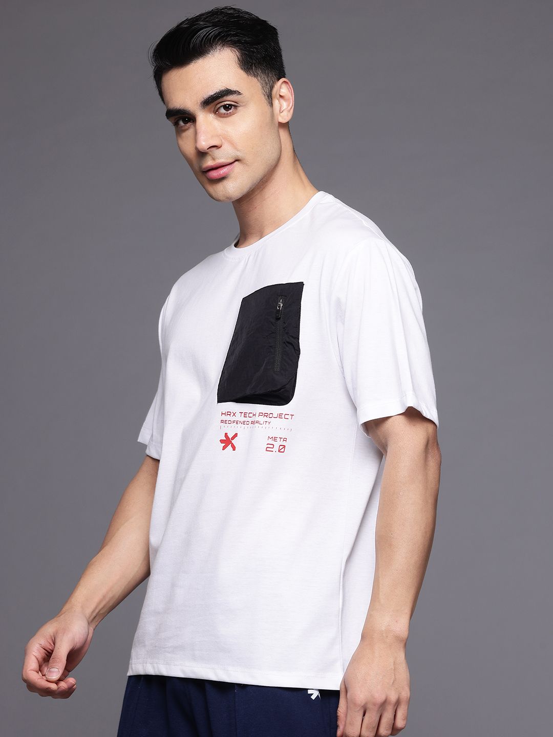 HRX by Hrithik Roshan Pocket-Detail T-shirt