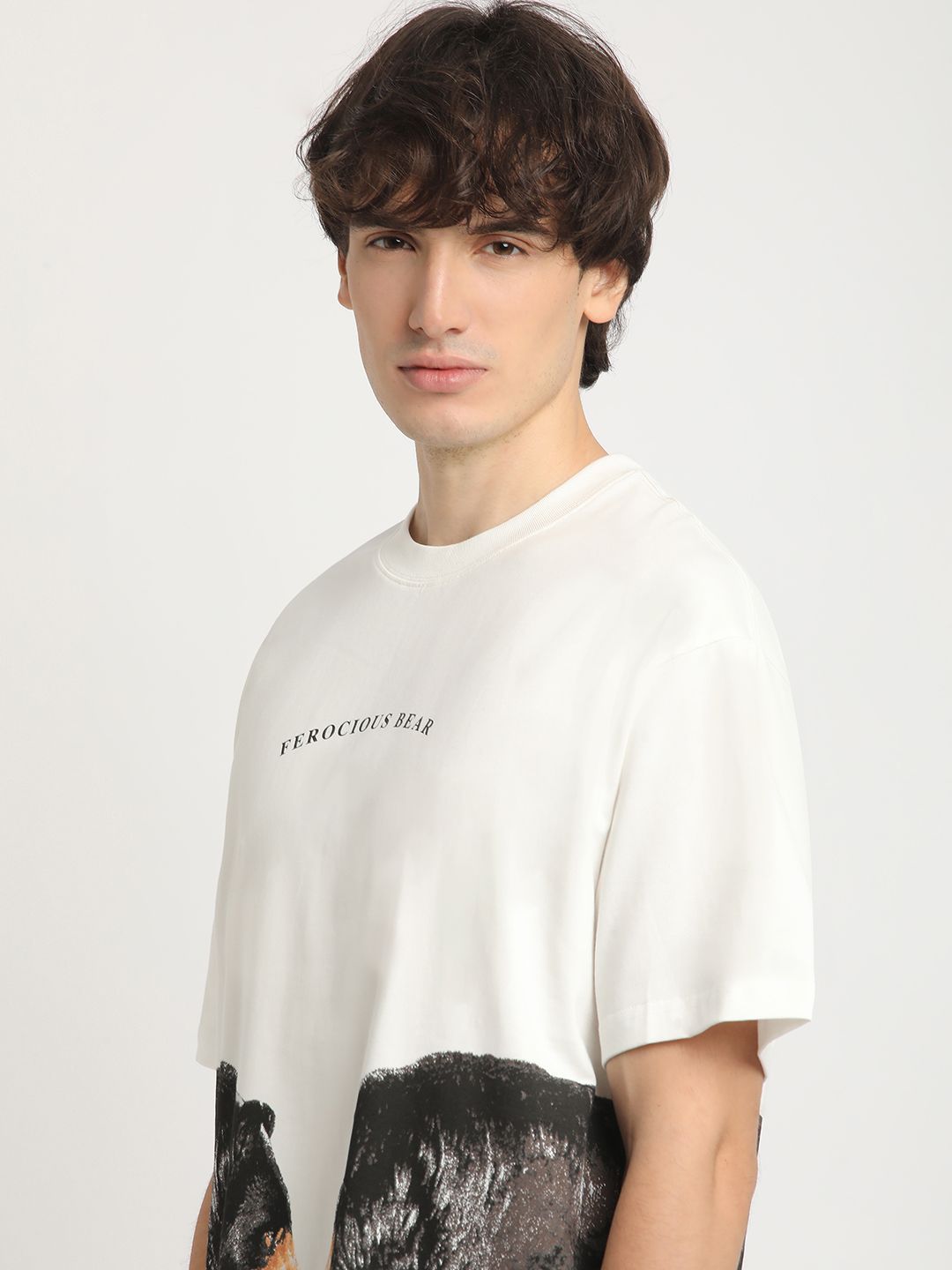 THE BEAR HOUSE Men's Oversized Crew Neck T-shirt