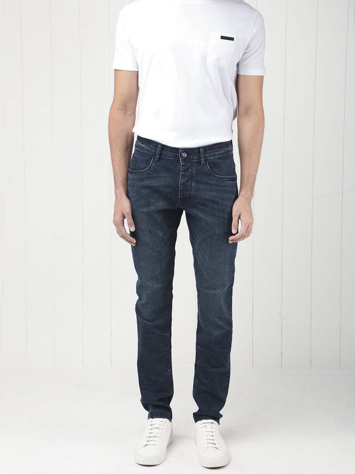 RARE RABBIT Men Yoshi Regular Fit Mid-Rise Cotton Jeans