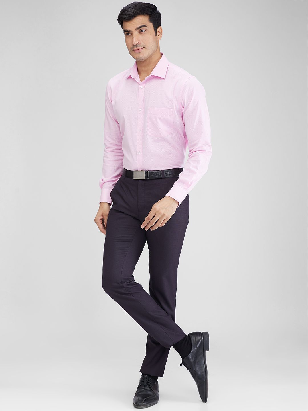 Park Avenue Slim Fit Textured Pure Cotton Formal Shirt
