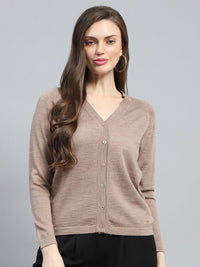 Monte Carlo Women Woollen Long Sleeves Cardigan Sweaters