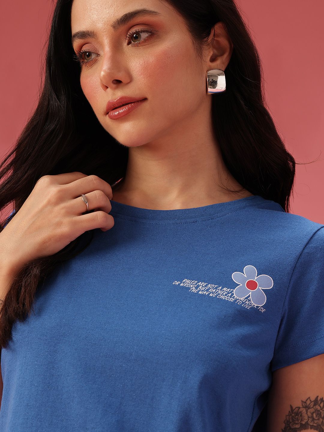 DressBerry Typography Printed T-shirt