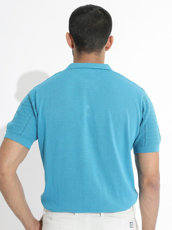 RARE RABBIT Men Mesk Polo Collar Slim Fit Cotton T-Shirt