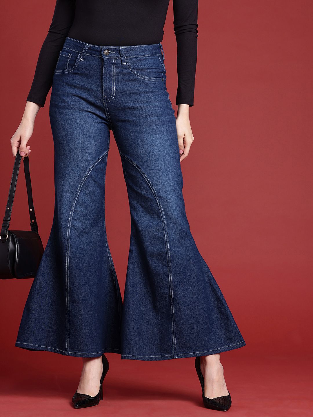 all about you Women Slim Bootcut High-Rise Light Fade Stretchable Jeans