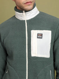 HIGHLANDER Mock Collar Front-Open Sweatshirt