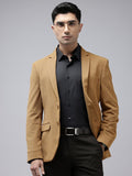 Park Avenue Super Slim Fit Self Design Notched Lapel Single-Breasted Formal Blazer
