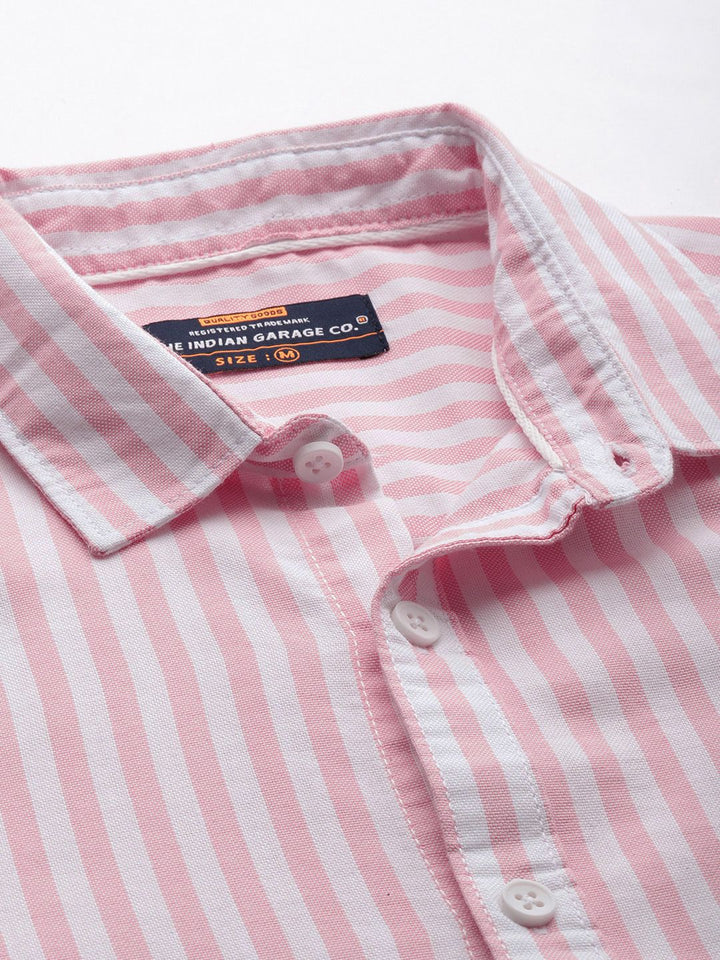 The Indian Garage Co Men Striped Cotton Casual Shirt