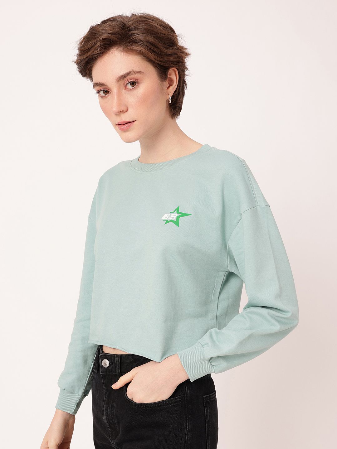 DressBerry Cotton Terry Relaxed Fit Sweatshirt