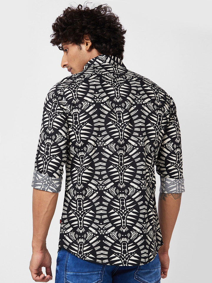 SPYKAR Men Slim Fit Printed Cotton Casual Shirt