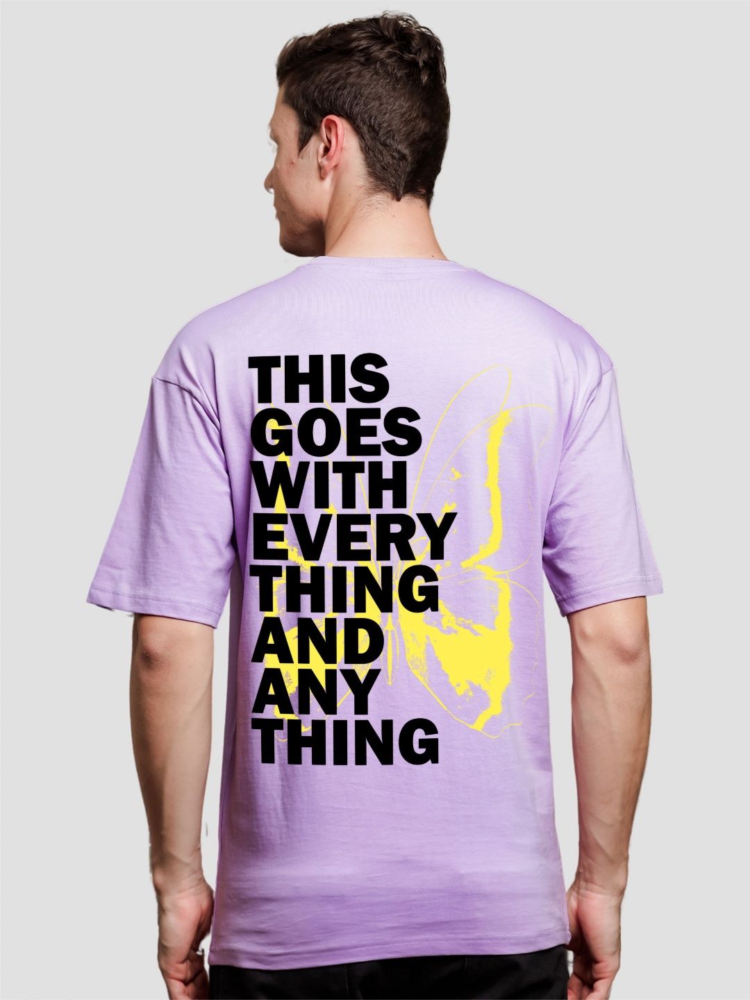 ADRO Lelaki Grafik Bercetak T-Shirt Bersaiz Besar Kapas Leher Bulat