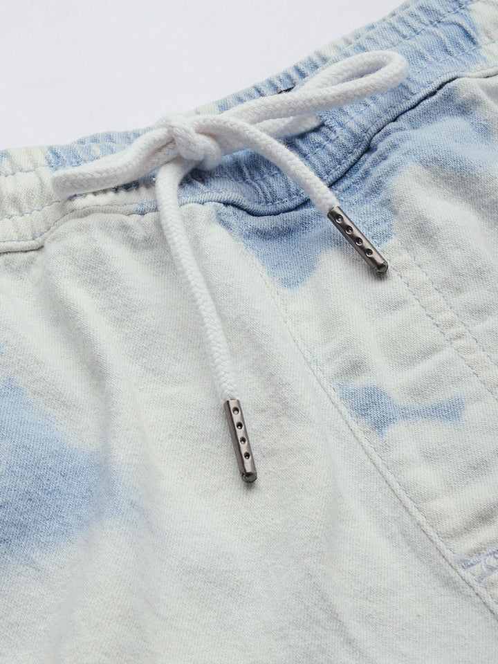 Lelaki Garage Co India memudar seluar pendek denim