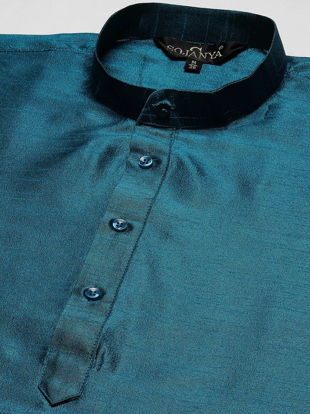 SOJANYA Men Teal Kurta with Churidar