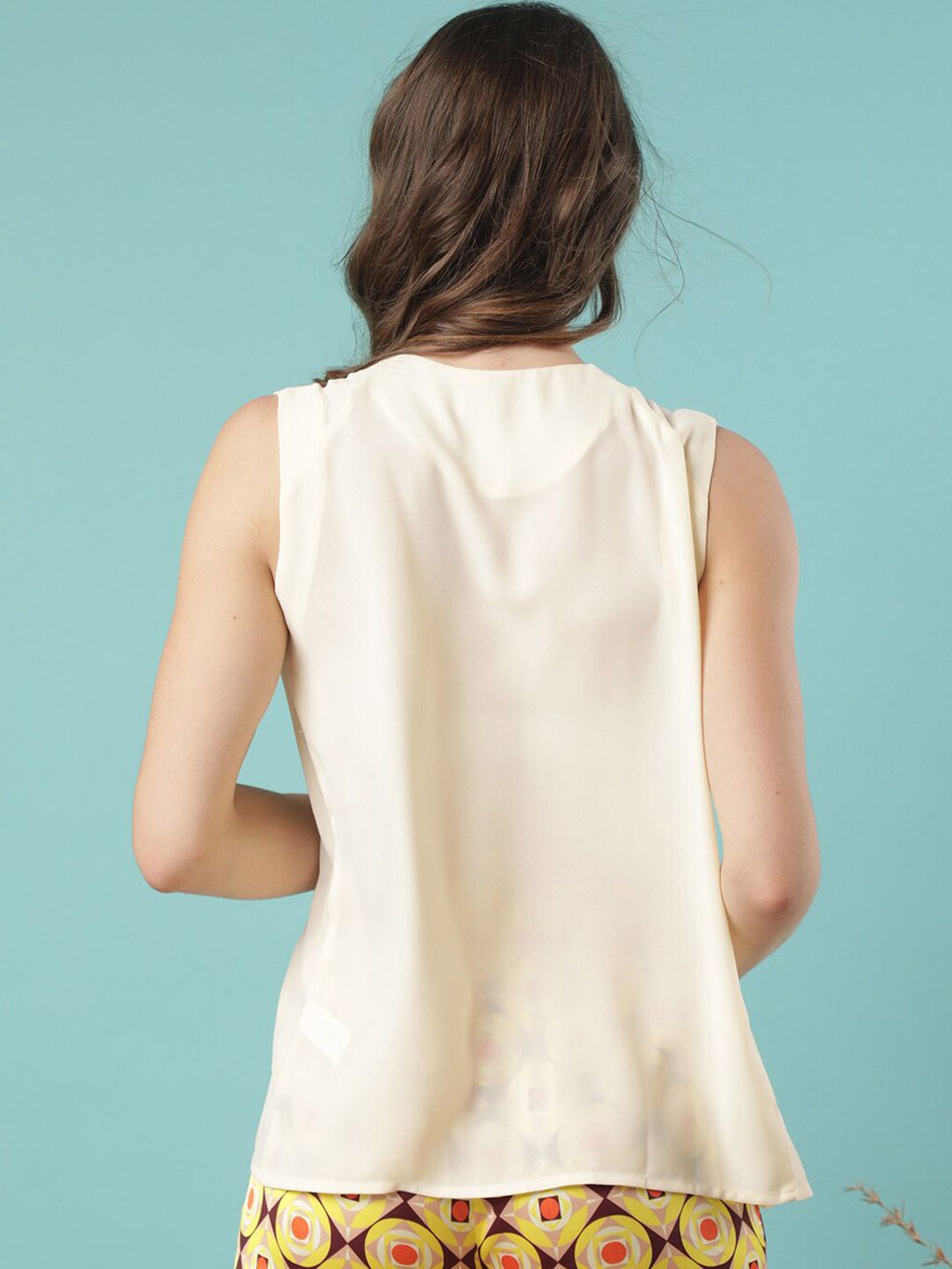RAREISM Tie-Up Neck Top